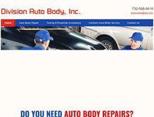 Tablet Screenshot of divisionautobody.com